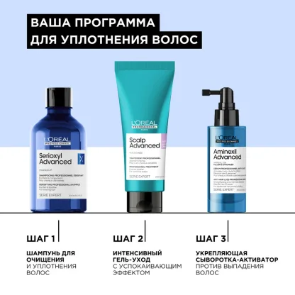 Шампунь для уплотнения истонченных волос -L’Oréal Professionnel Serioxyl Advanced Shampoo 1500 ml